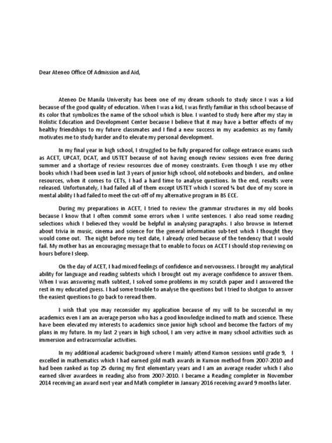 ateneo reconsideration results|Ateneo Appeal Letter 2 .